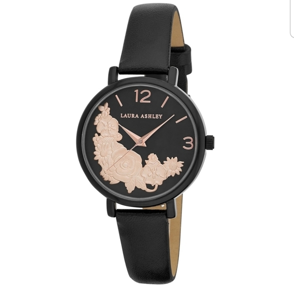 NWT Laura Ashley Rose Gold Floral Dial Inlay Watch main image 5